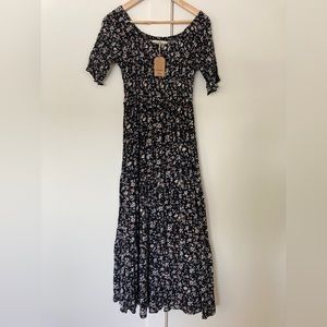 Natural Life Daisy Maxi Dress - Black - NWT